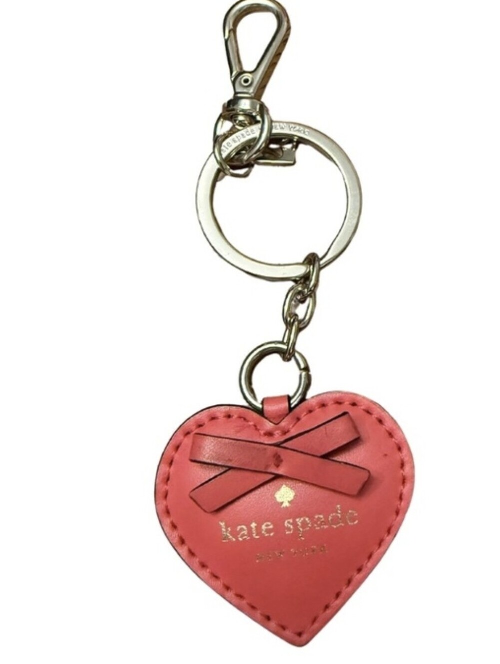 Kate Spade Red Heart Keychain with Bow